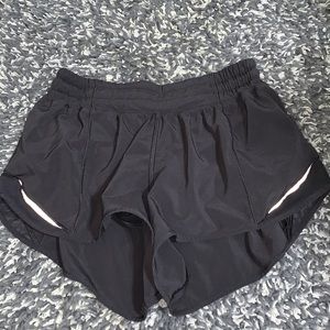 Black lululemon running shorts